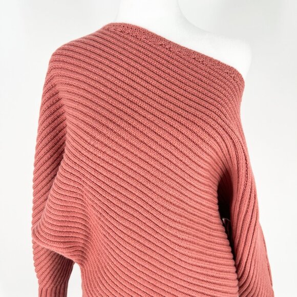 NWT Cult Gaia Kitty Knit Wool Blend One Shoulder Sweater Dress in Jaipur - Picture 4 of 8